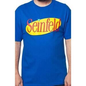 Seinfeld Logo 90's Comedy TV Show Men's SCREENPRINTED Royal Blue T-Shirt Small